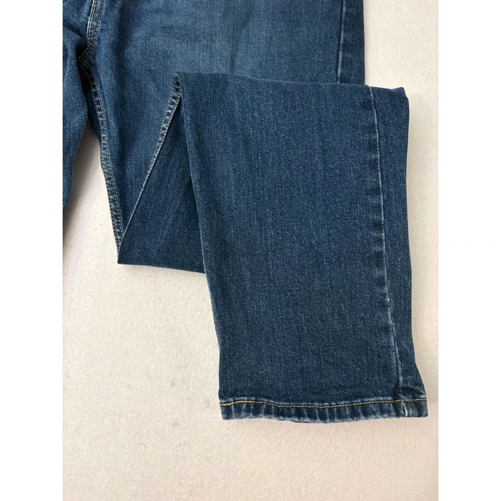 Levis 505 Regular Fit Jeans Mens 35x32 Dark Wash Blue Straight Leg Denim